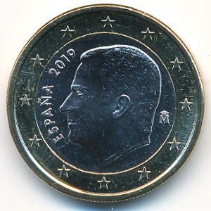 Испания, 1 евро (2015–2020 г.)