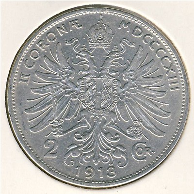 Австрия, 2 кроны (1912–1913 г.)