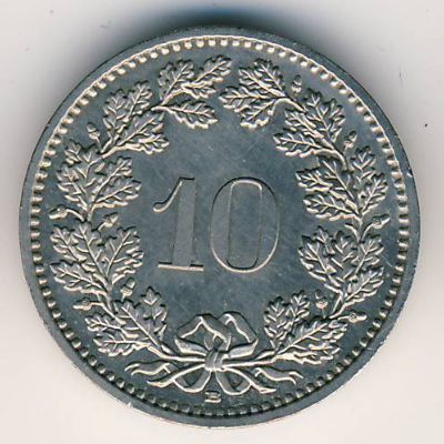Швейцария, 10 раппенов (1879&ndash;2011 г.)