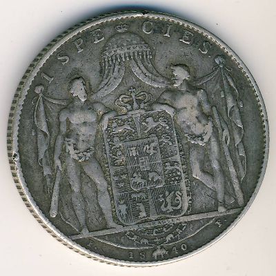 Denmark, 1 specie daler, 1840–1847 Denmark, 1 specie daler, 1840–1847
