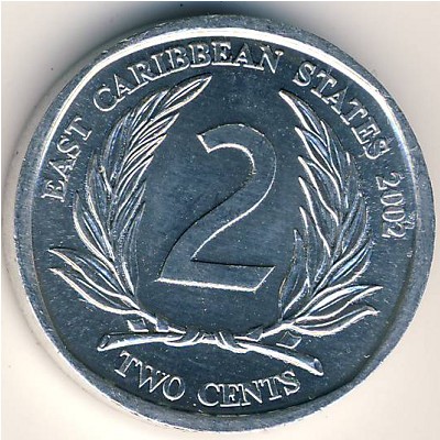 East Caribbean States, 2 cents, 2002–2011 East Caribbean States, 2 cents, 2002–2011