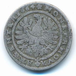 Силезия-Лигниц-Бриг, 15 крейцеров (1664 г.)