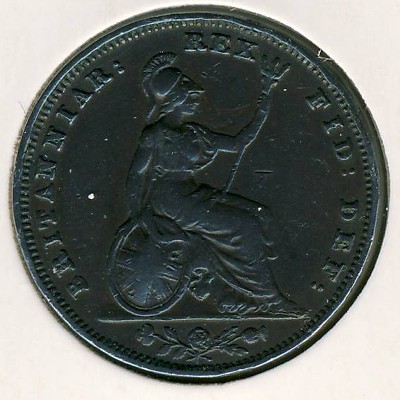 Великобритания, 1 фартинг (1831–1837 г.) Великобритания, 1 фартинг (1831–1837 г.)