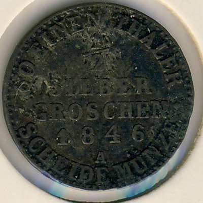 Schwarzburg-Sonderhausen, 1/2 groschen, 1846–1858 Schwarzburg-Sonderhausen, 1/2 groschen, 1846–1858