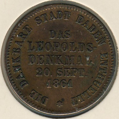 Баден, 1 крейцер (1861 г.) Баден, 1 крейцер (1861 г.)