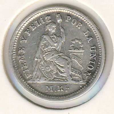 Перу, 1/2 реала (1859–1861 г.)