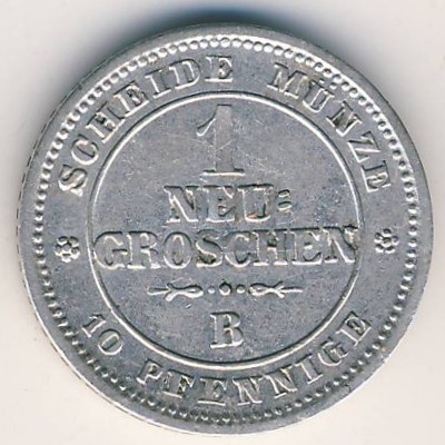 Саксония, 1 новый грош (1863&ndash;1867 г.)