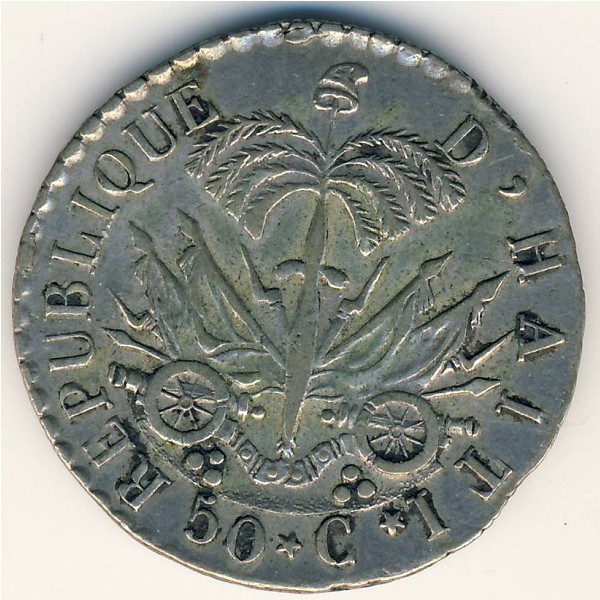 Haiti, 50 centimes, 1827–1833