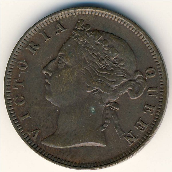 Стрейтс-Сетлментс, 1/2 цента (1884 г.) Стрейтс-Сетлментс, 1/2 цента (1884 г.)