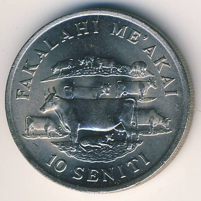 Тонга, 10 сенити (1975–1979 г.) Тонга, 10 сенити (1975–1979 г.)