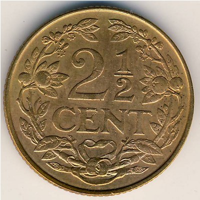 Antilles, 2 1/2 cents, 1956–1965