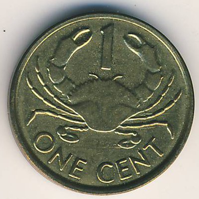 Seychelles, 1 cent, 1990–2004