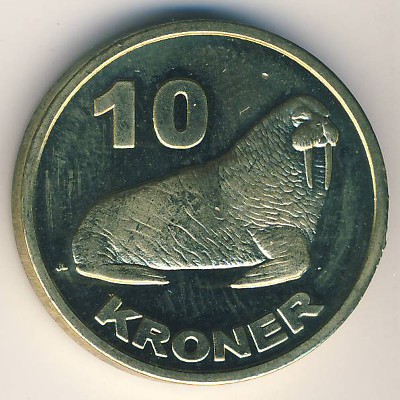 Гренландия., 10 крон (2010 г.) Гренландия., 10 крон (2010 г.)