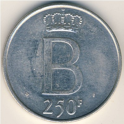 Belgium, 250 francs, 1976