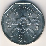 Singapore, 1 dollar, 1985–1987