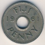 Fiji, 1 пенни, 1961