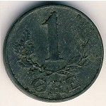 Denmark, 1 ore, 1941&ndash;1946