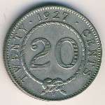 Саравак, 20 центов (1927 г.)