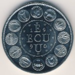 Европа, 1 экю (1990 г.)
