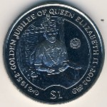 Virgin Islands, 1 доллар, 2002