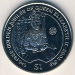 Виргинские острова, 1 доллар (2002 г.)
