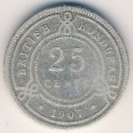 Британский Гондурас, 25 центов (1907 г.)