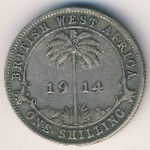 British West Africa, 1 шиллинг, 1914