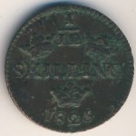 Швеция, 1/12 скиллинга (1825 г.)
