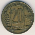 Аргентина, 20 сентаво (1942 г.)
