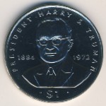 Liberia, 1 доллар, 1995