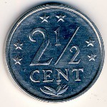Антильские острова, 2 1/2 цента (1985 г.)
