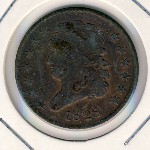 США, 1/2 цента (1828 г.)