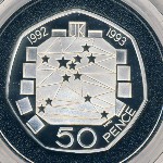 Великобритания, 50 пенсов (1993 г.)
