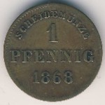 Saxe-Meiningen, 1 pfennig, 1867–1868