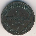Mecklenburg-Schwerin, 1 pfennig, 1872