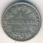 Wurttemberg, 1 крейцер, 1870