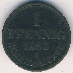Hannover, 1 пфенниг, 1863