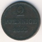 Hannover, 2 пфеннига, 1853