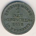 Saxony, 1 новый грош, 1873