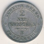 Saxony, 2 новых гроша, 1866