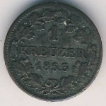 Бавария, 1 крейцер (1853 г.)