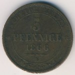 Saxony, 5 пфеннигов, 1866