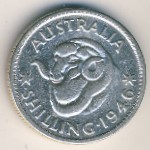 Australia, 1 shilling, 1946–1948