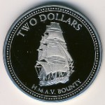 Pitcairn Islands, 2 dollars, 2010
