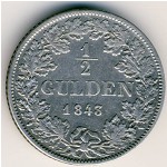 Baden, 1/2 gulden, 1838&ndash;1846