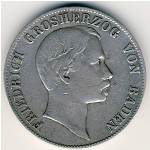 Baden, 1 thaler, 1857&ndash;1865