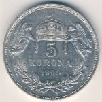 Венгрия, 5 корон (1909 г.)