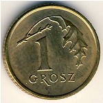 Poland, 1 grosz, 1990–2014