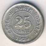 Северное Борнео, 25 центов (1929 г.)