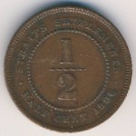 Straits Settlements, 1/2 cent, 1904&ndash;1908